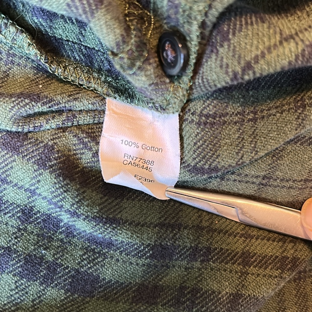 Madewell Women’s Boyshirt oversized Flannel.100% Cotton Size Small. Hunter Green - Picture 11 of 11